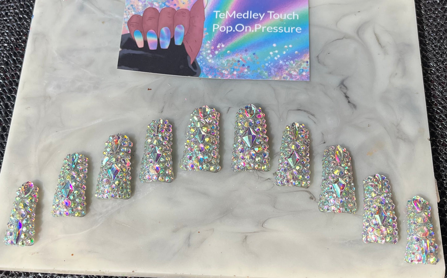 Bling Duck press on nails
