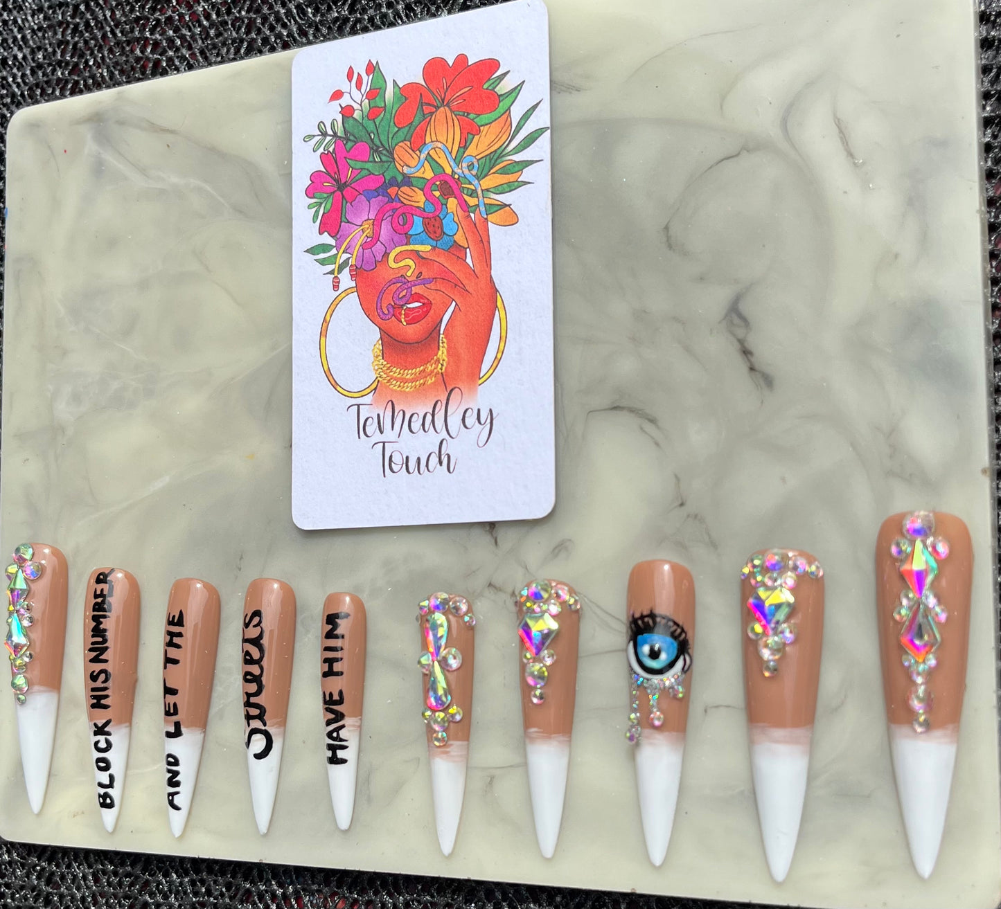 “Block his number…”press on nails