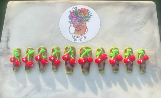 Cherry Bomb Press On Nails