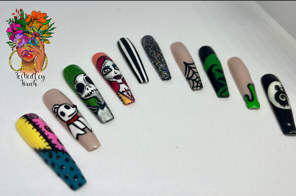 Nightmare before Christmas press on nails