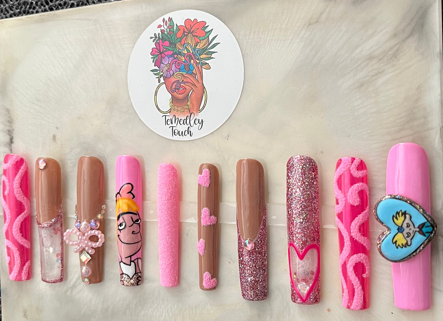 Hey Arnold press on nails