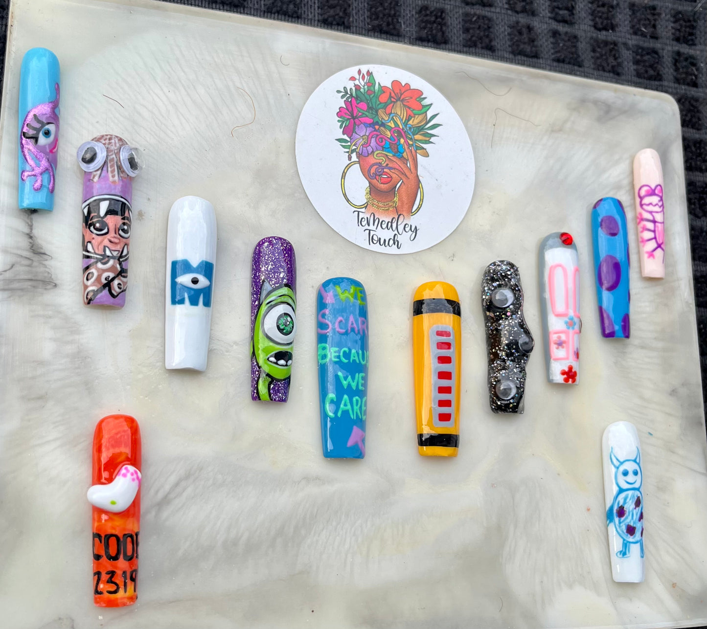 Monsters Inc. Press on nails