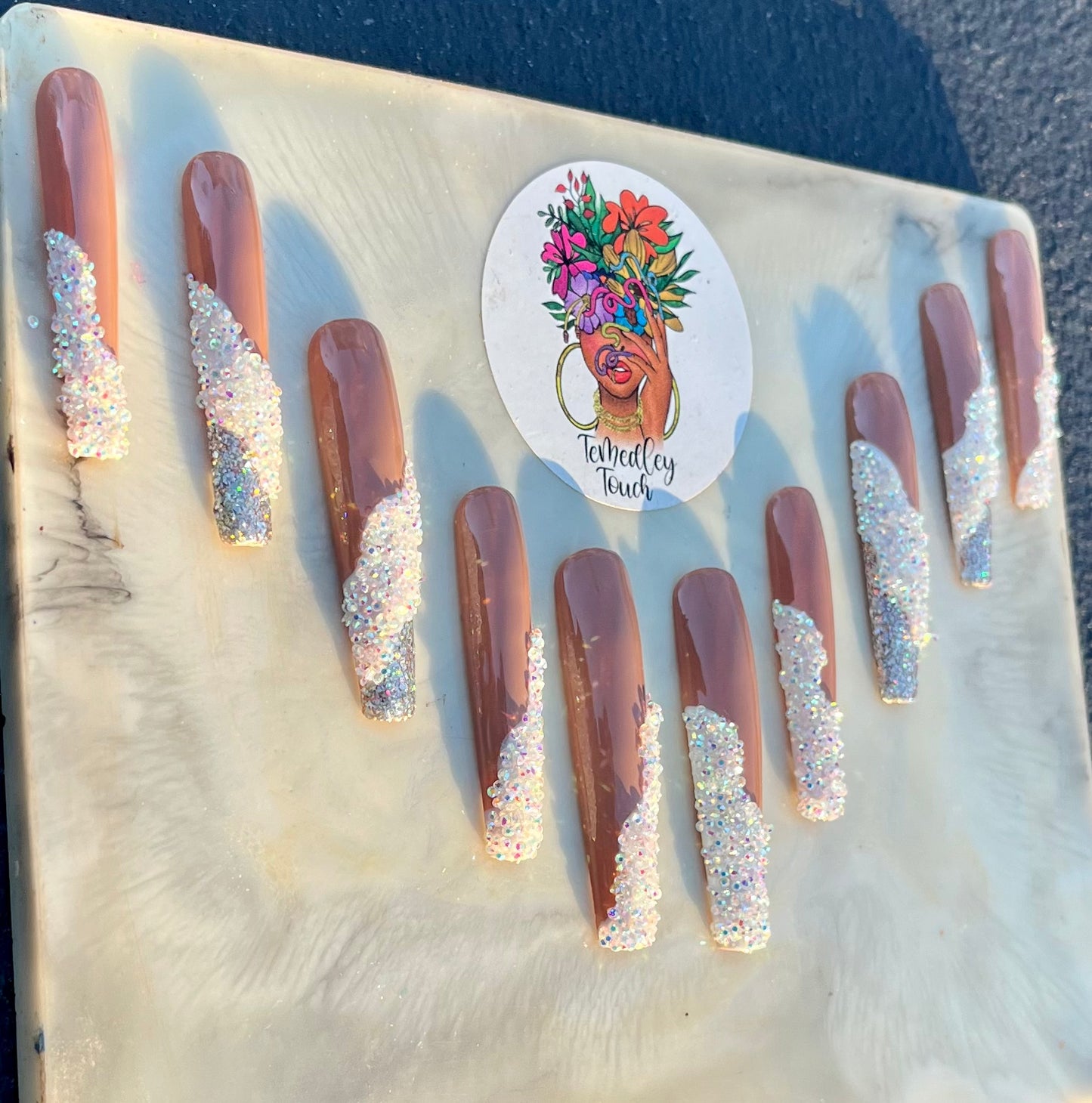 Pixie Dust French Tip Nails