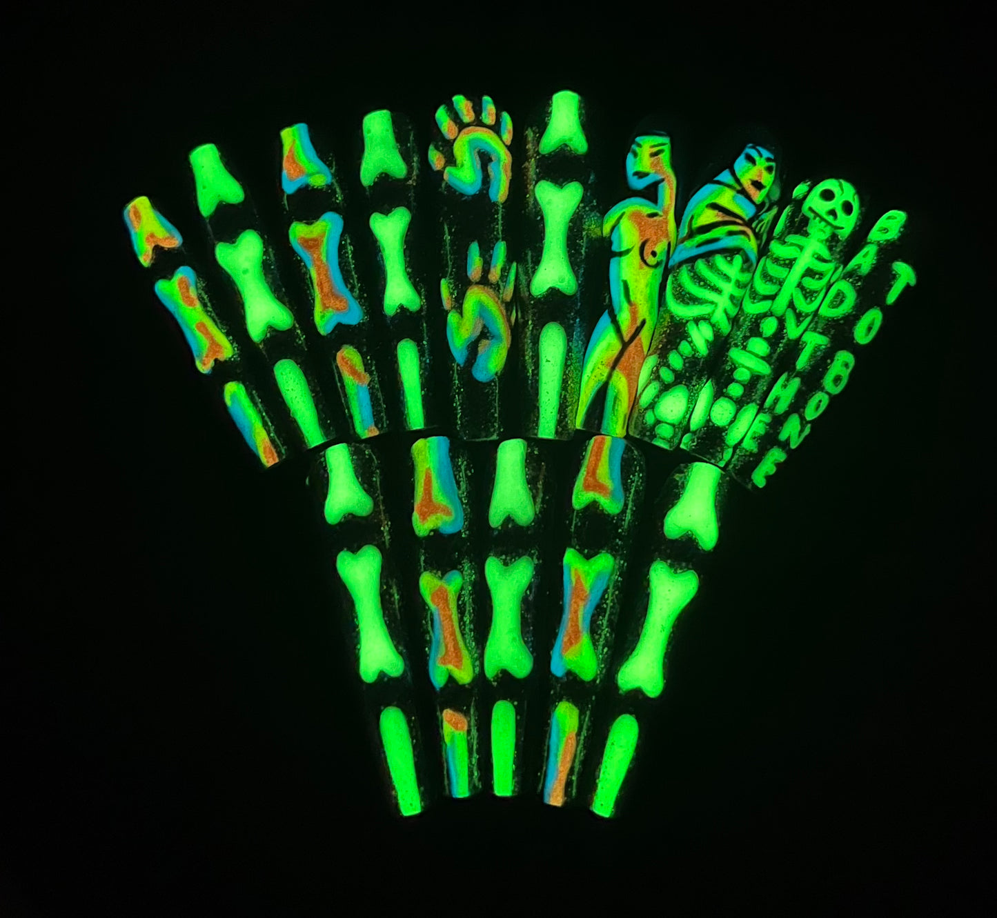 Bad To The Bone (GITD) Nails