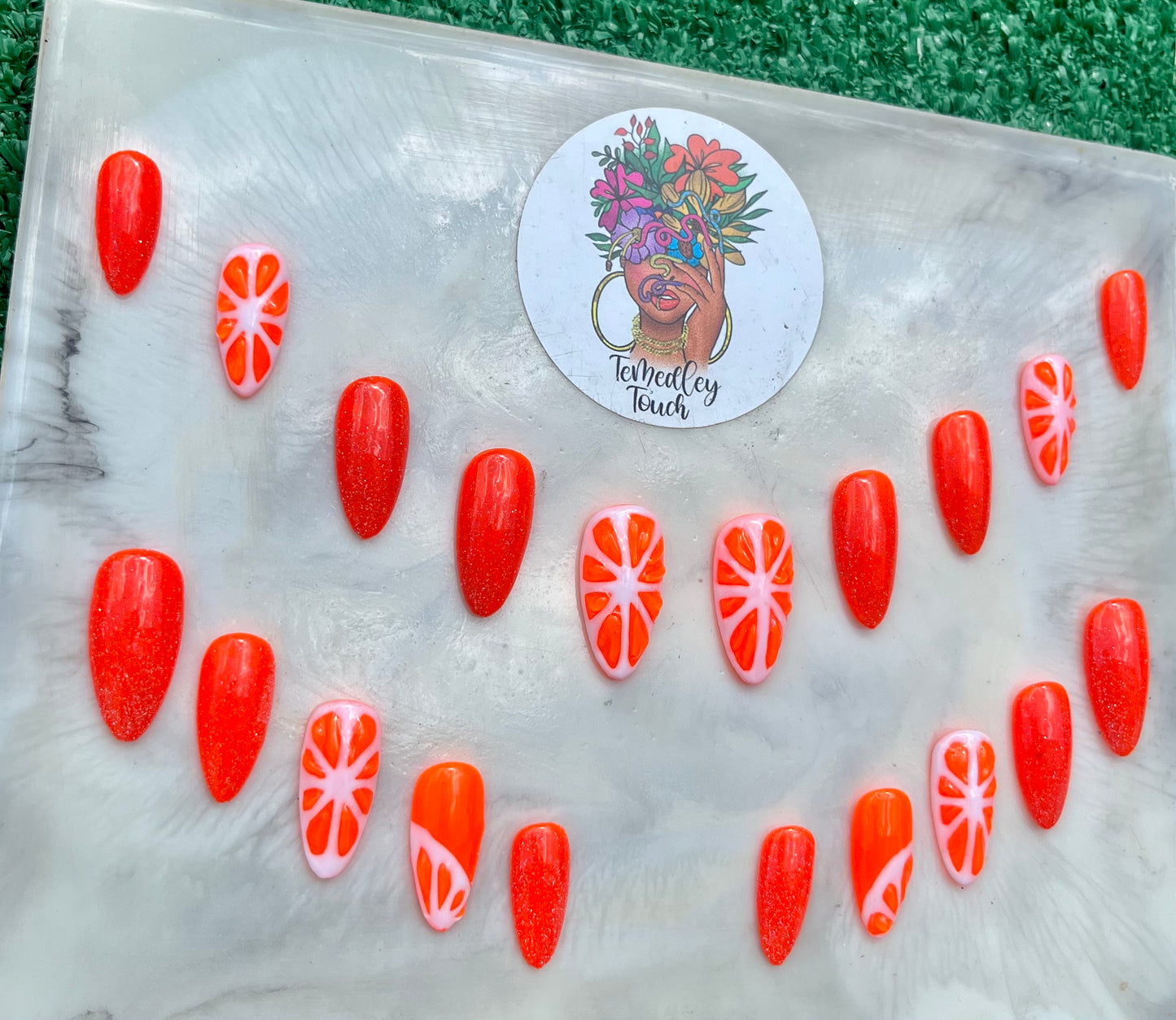 Tangerine Press On Nails