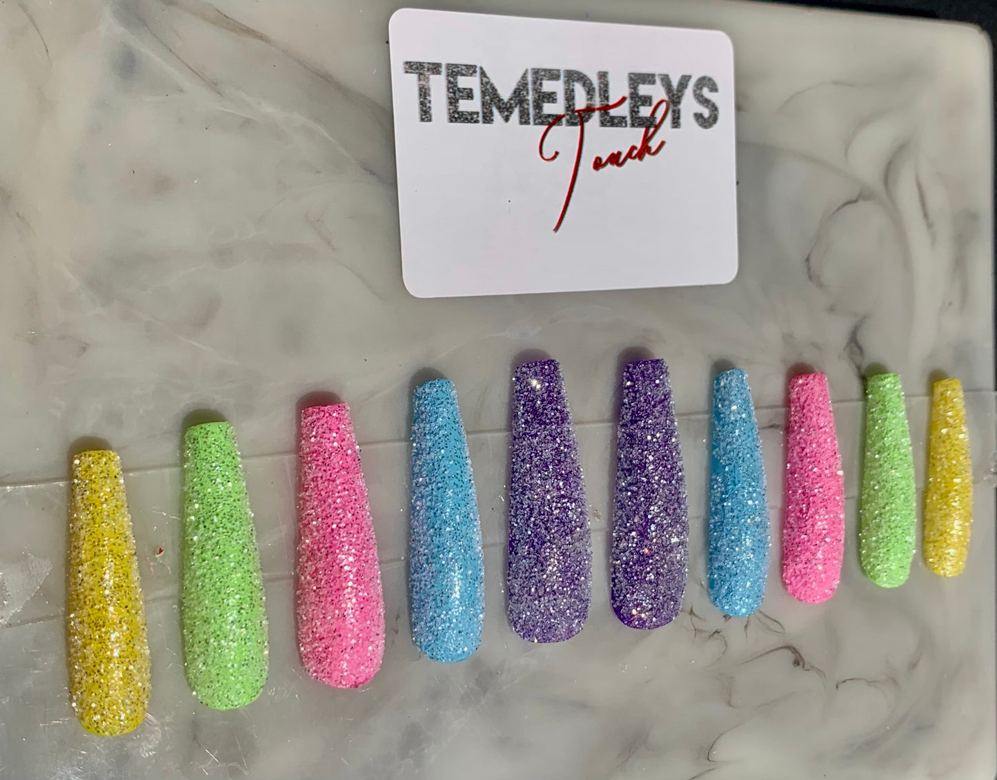 Sugar Coated coffin press on nails