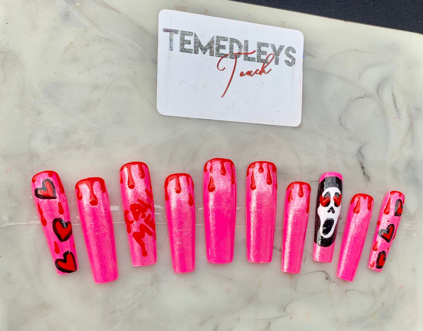 Ghost “Call Me” press on nails