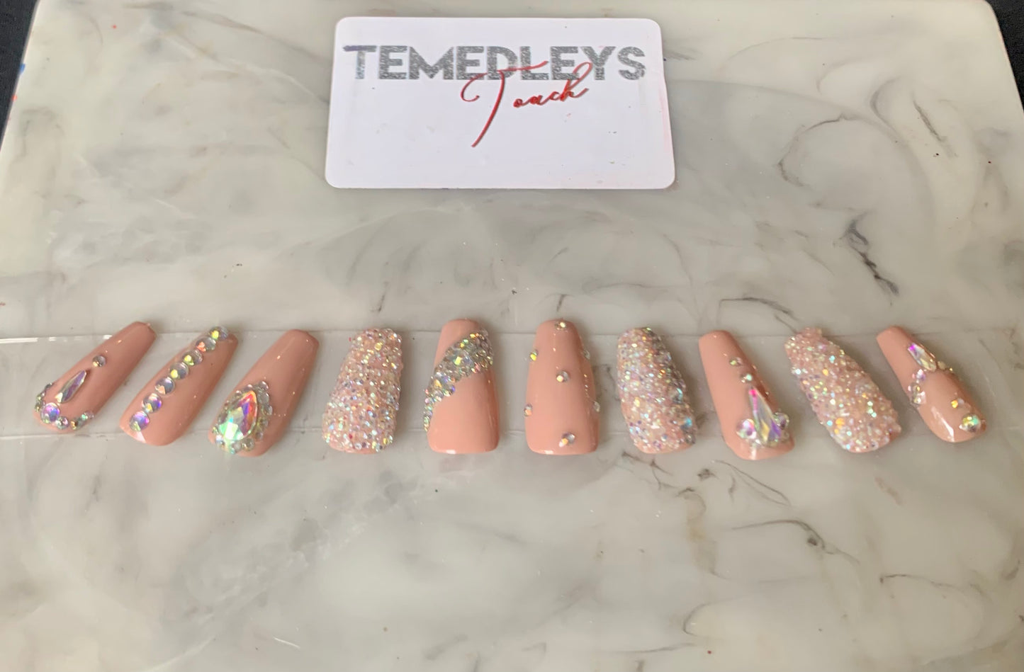 Classic bling press on nails