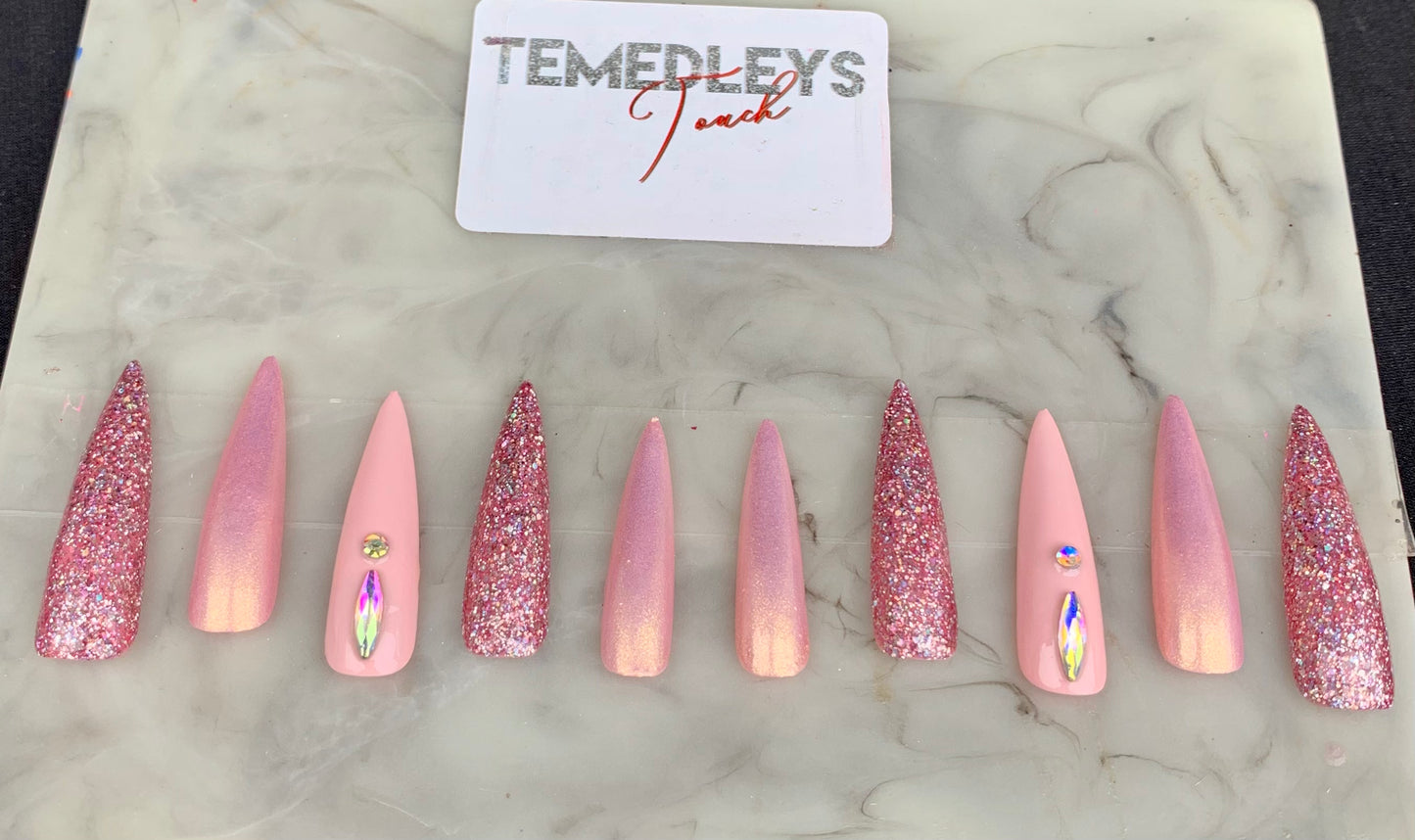 Blush Pink press on nails