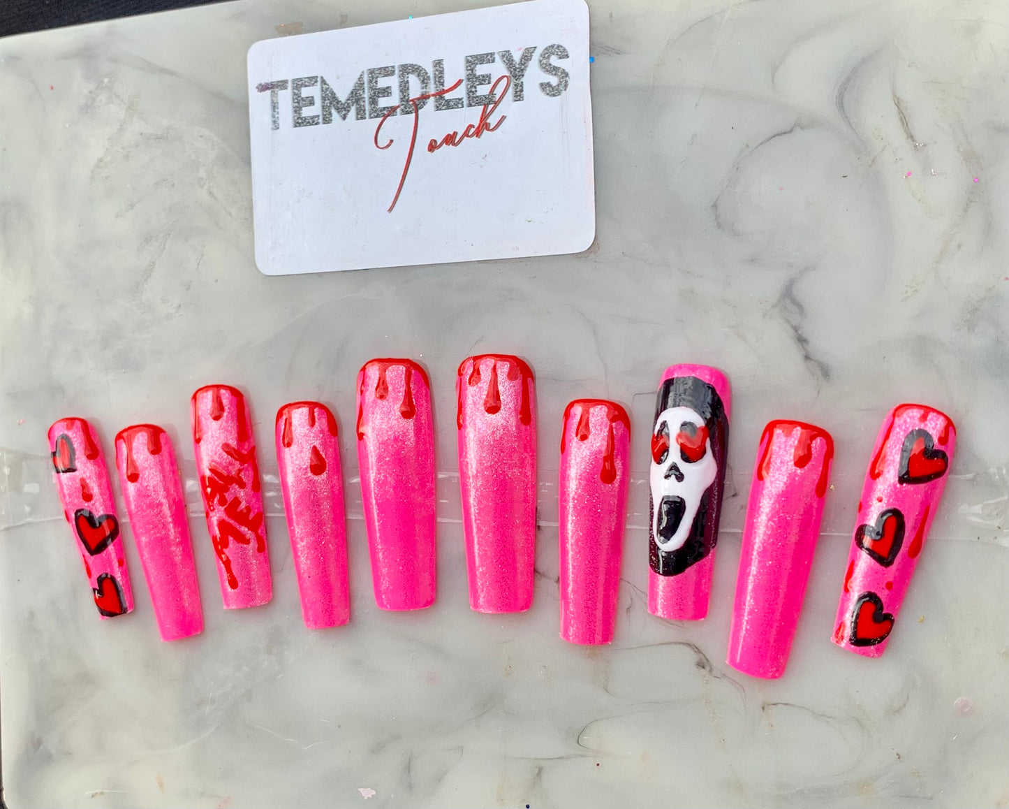 Ghost “Call Me” press on nails