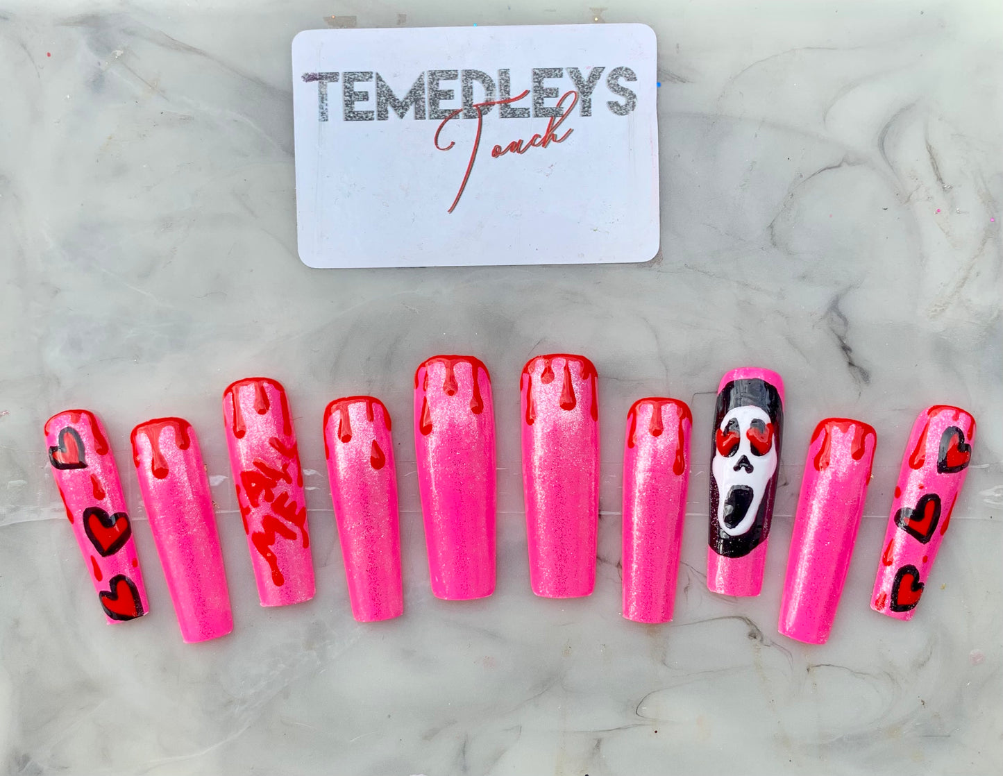 Ghost “Call Me” press on nails