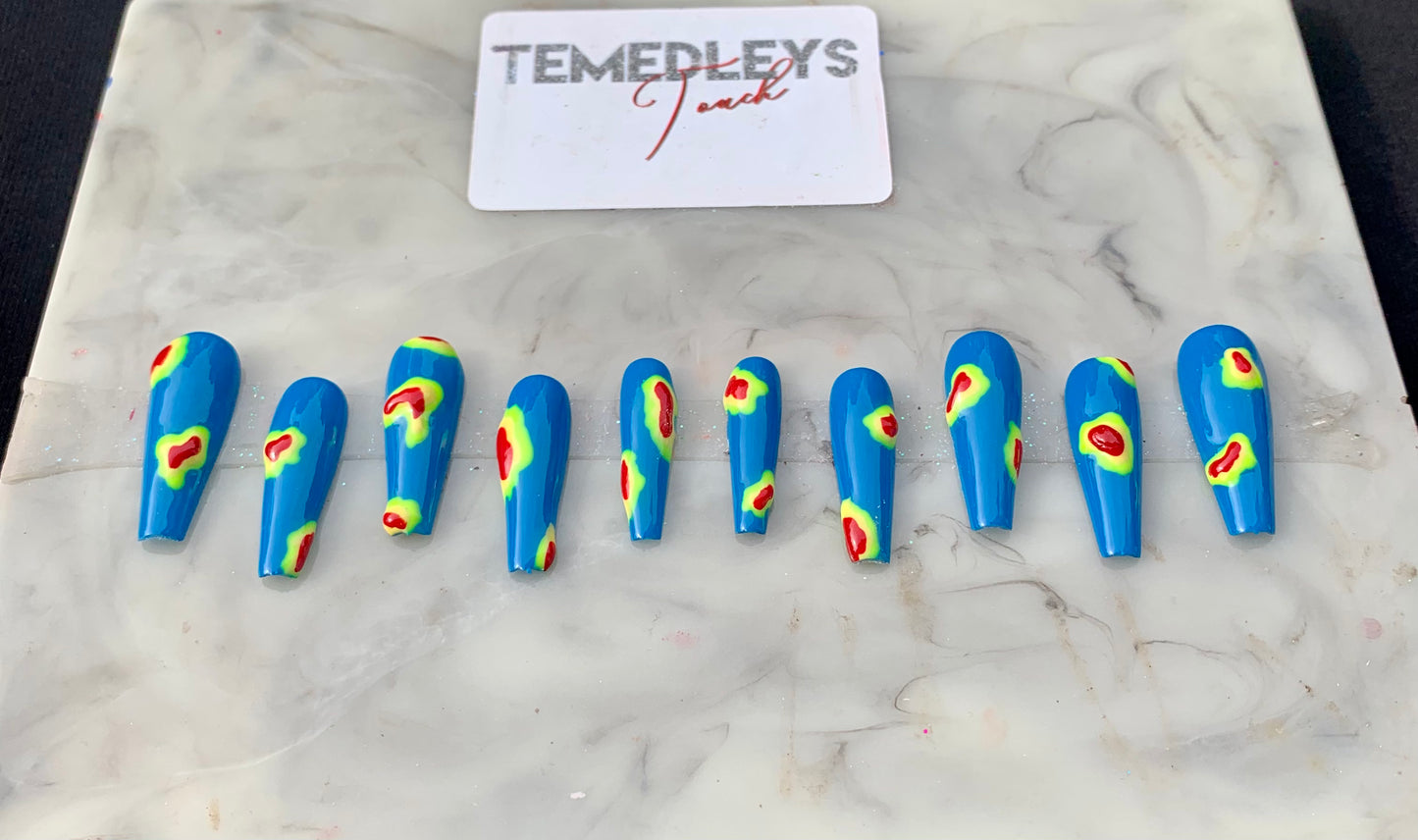 Thermal 3D press on nails