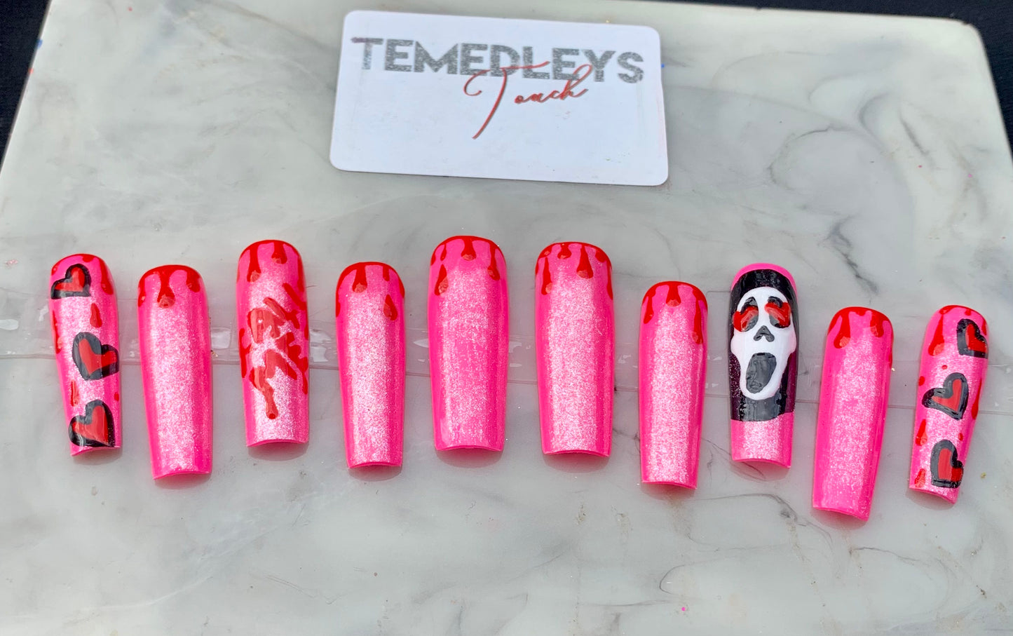 Ghost “Call Me” press on nails