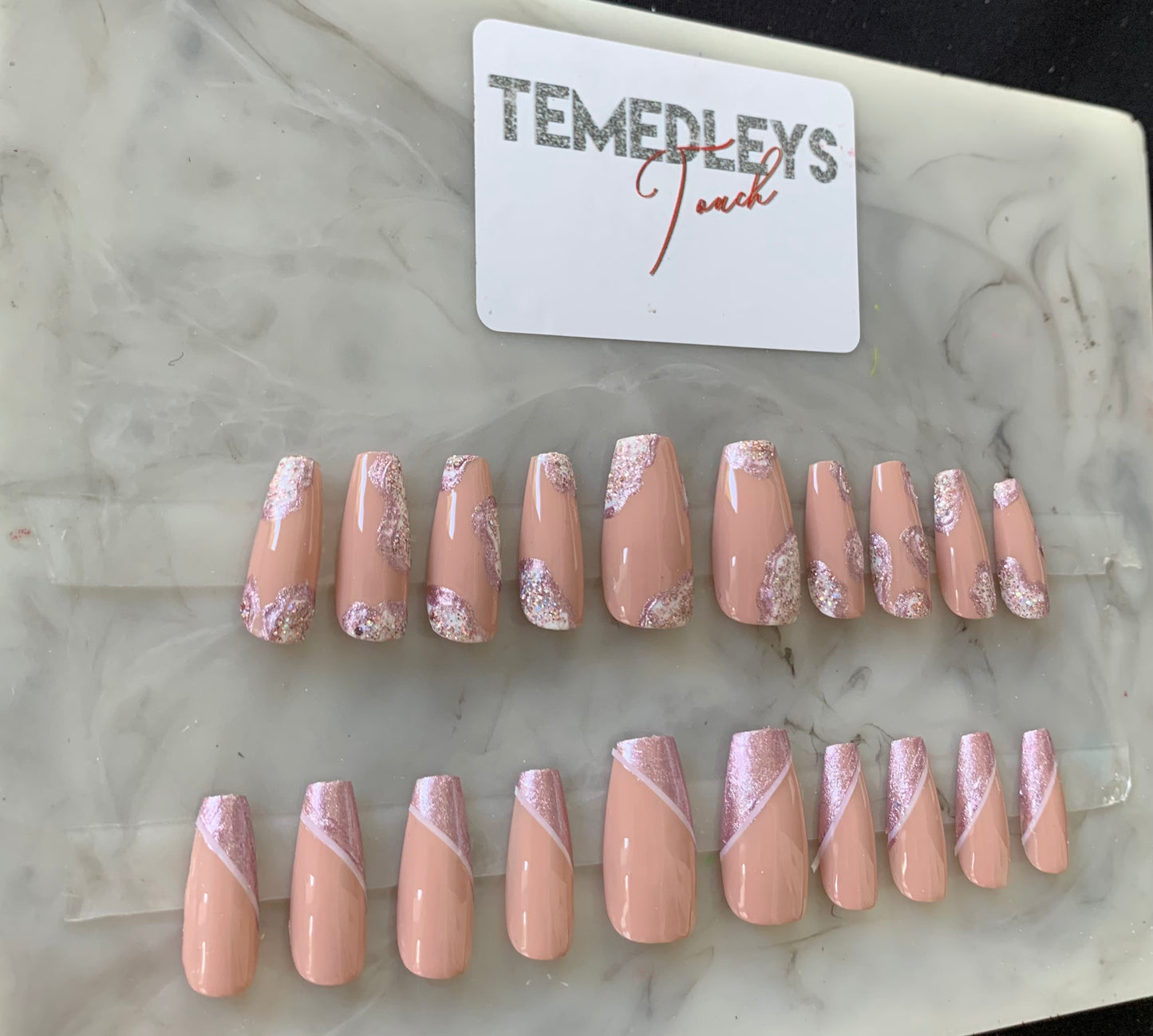 Ballerina Nude press on nails set