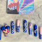 Blue Bandana press on nails