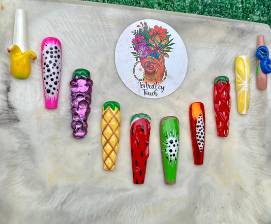 3D fruit nails