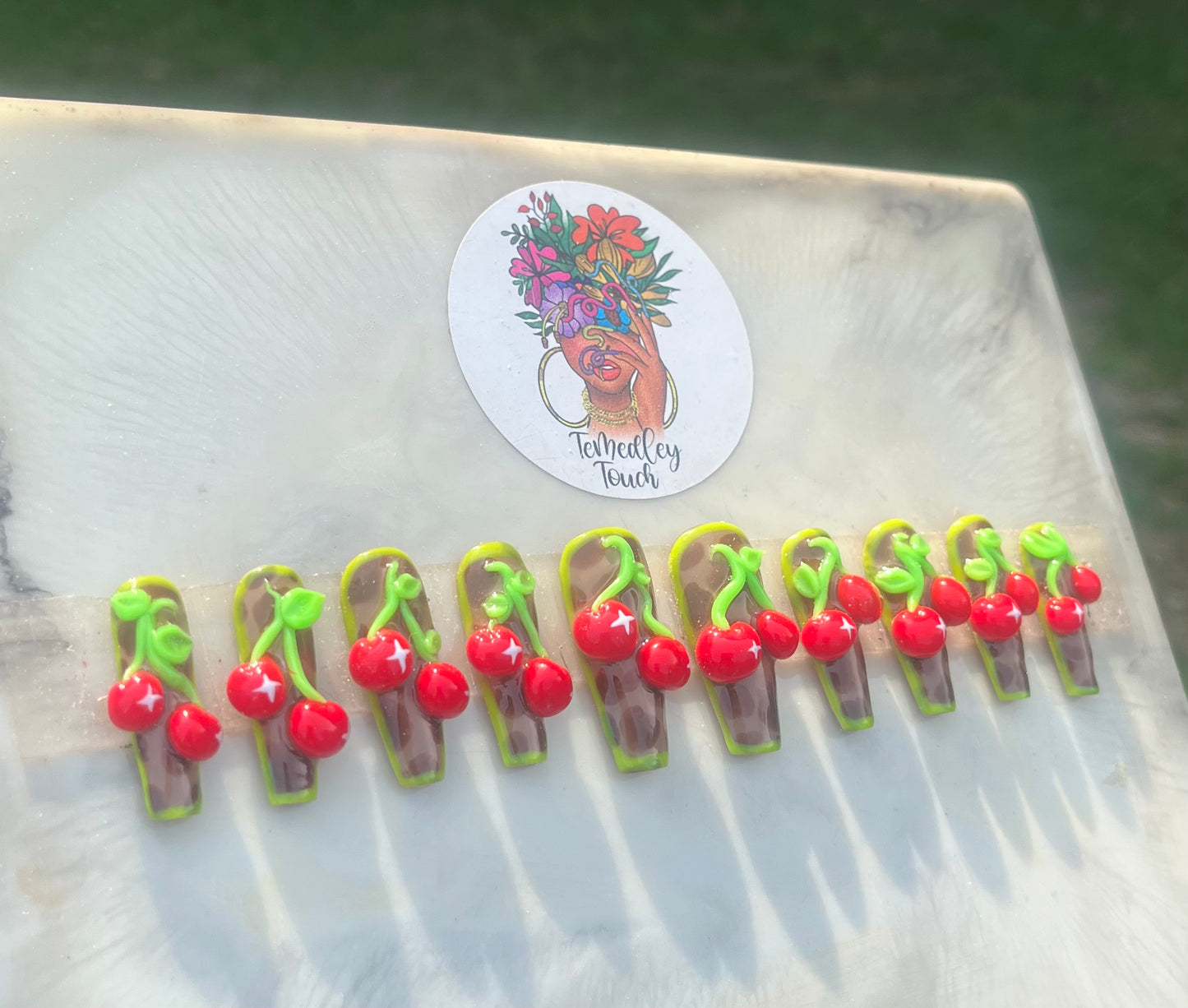 Cherry Bomb Press On Nails