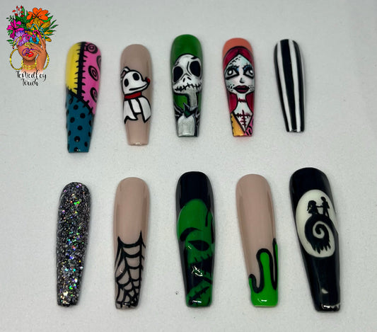 Nightmare before Christmas press on nails