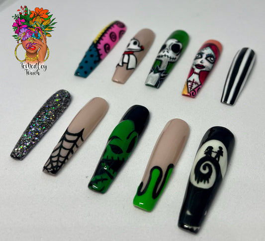 Nightmare before Christmas press on nails