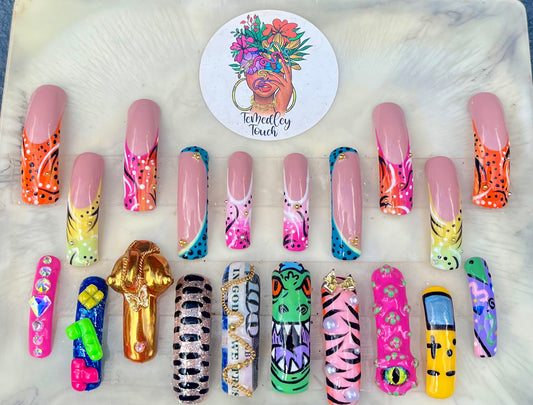 90s Reptar Press On Nails