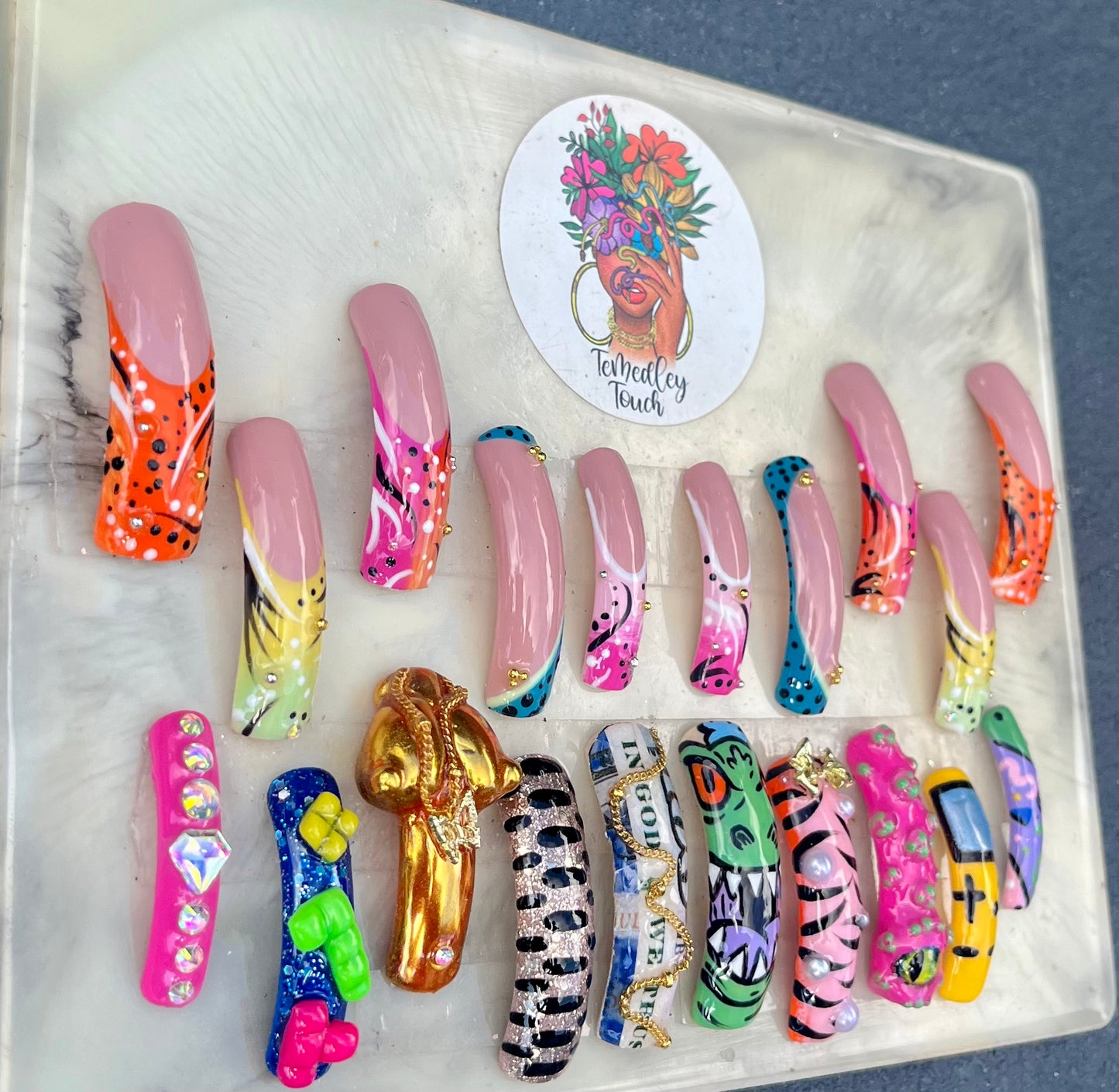 90s Reptar Press On Nails