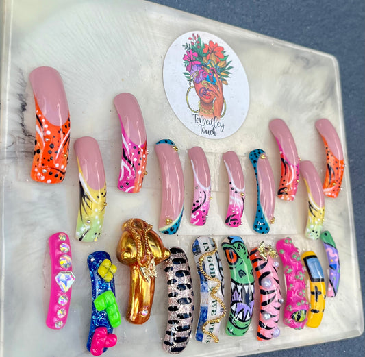 90s Reptar Press On Nails