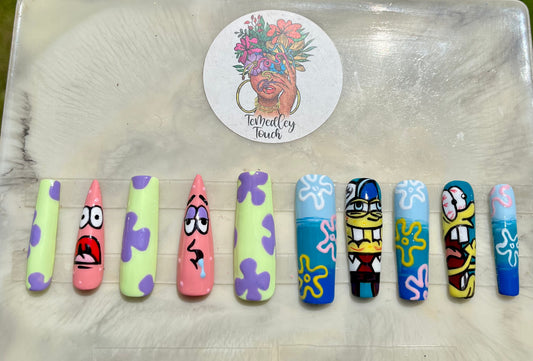 SpongeBob & Patrick Press On Nails