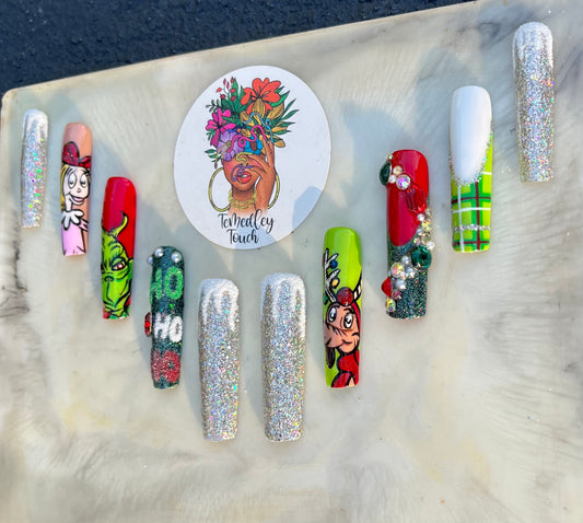 The Grinch (1966) press on nails