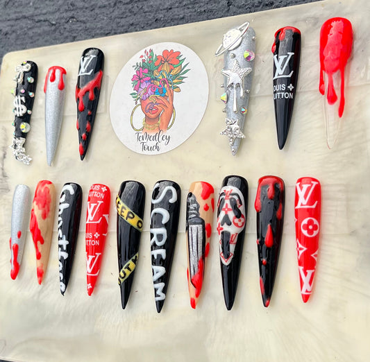 GhostFace Designer (GITD) Nails