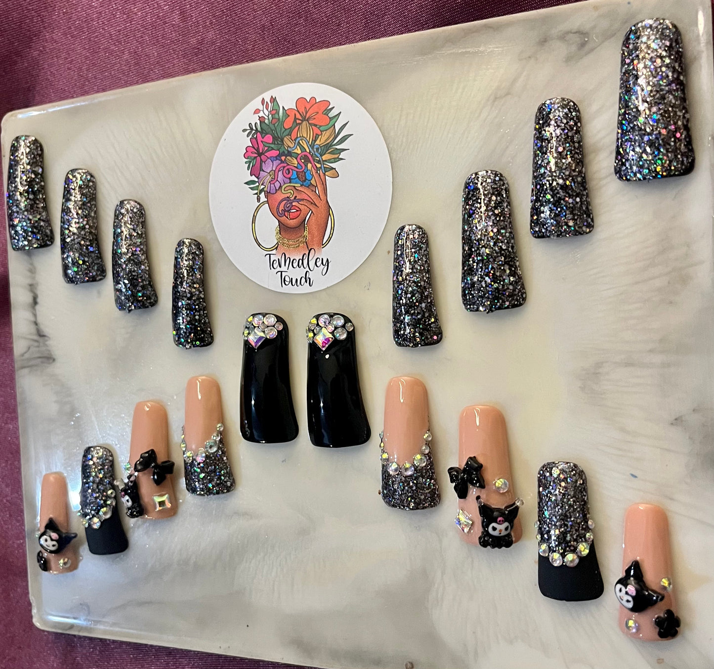 Kuromi Duck press on nails