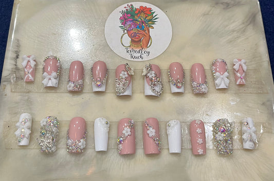 Bling French Tip Nails