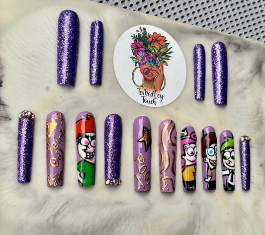 Fairly Odd Parents press on nails