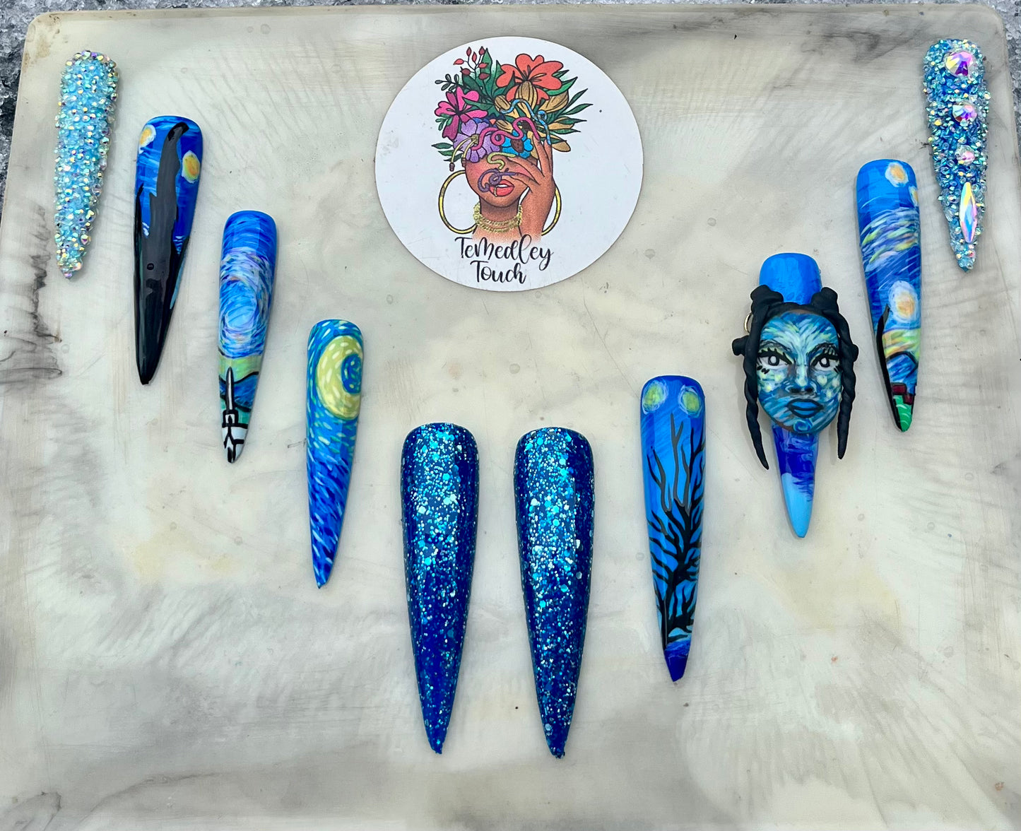 Van Gogh Inspired Nails