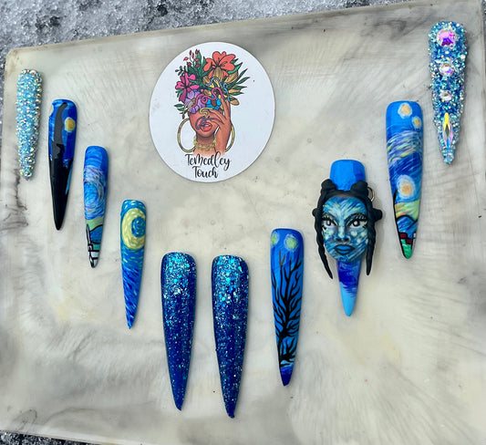 Van Gogh Inspired Nails