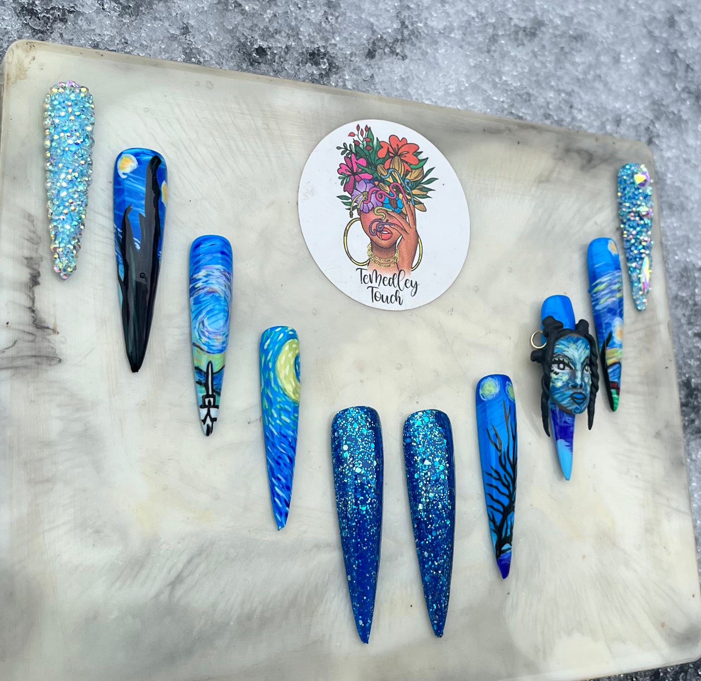 Van Gogh Inspired Nails