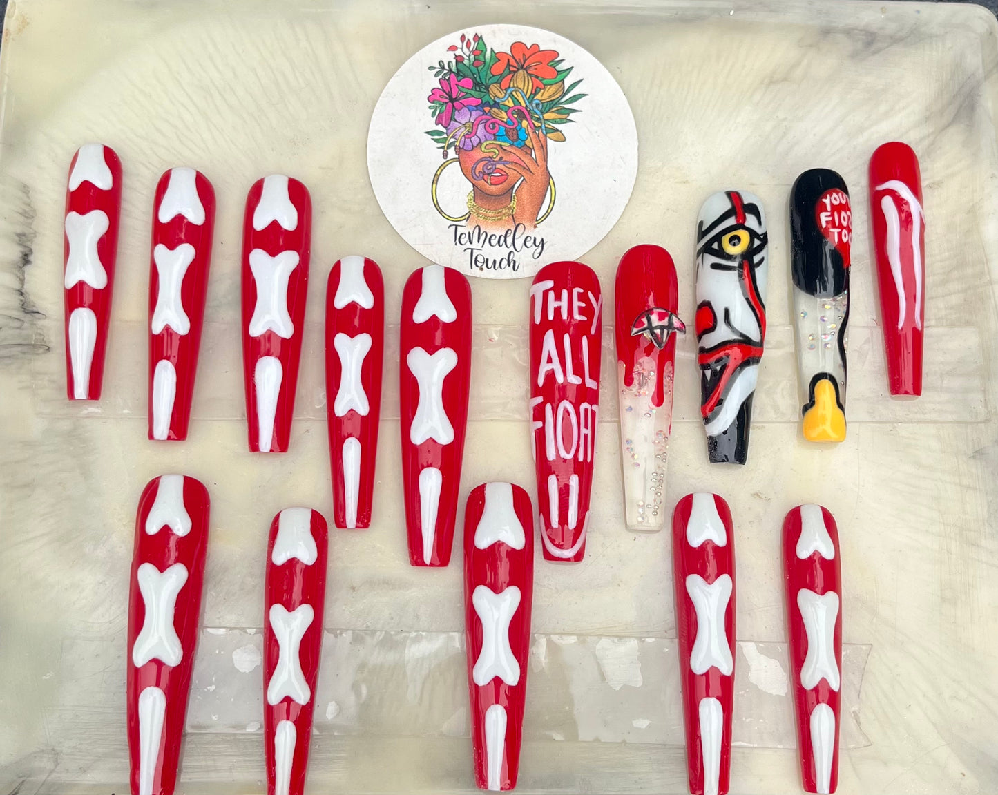 “IT” Clown GITD Aqua Nails