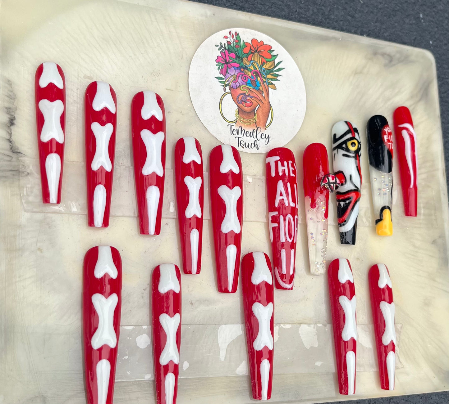 “IT” Clown GITD Aqua Nails