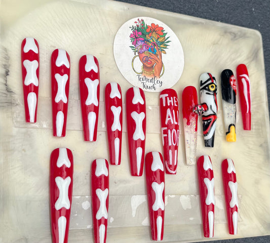 “IT” Clown GITD Aqua Nails