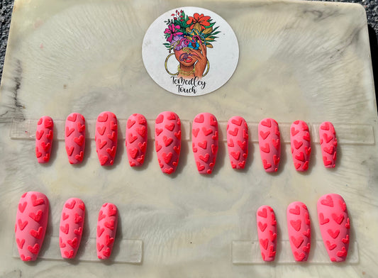 GITD Heart Press On Nails