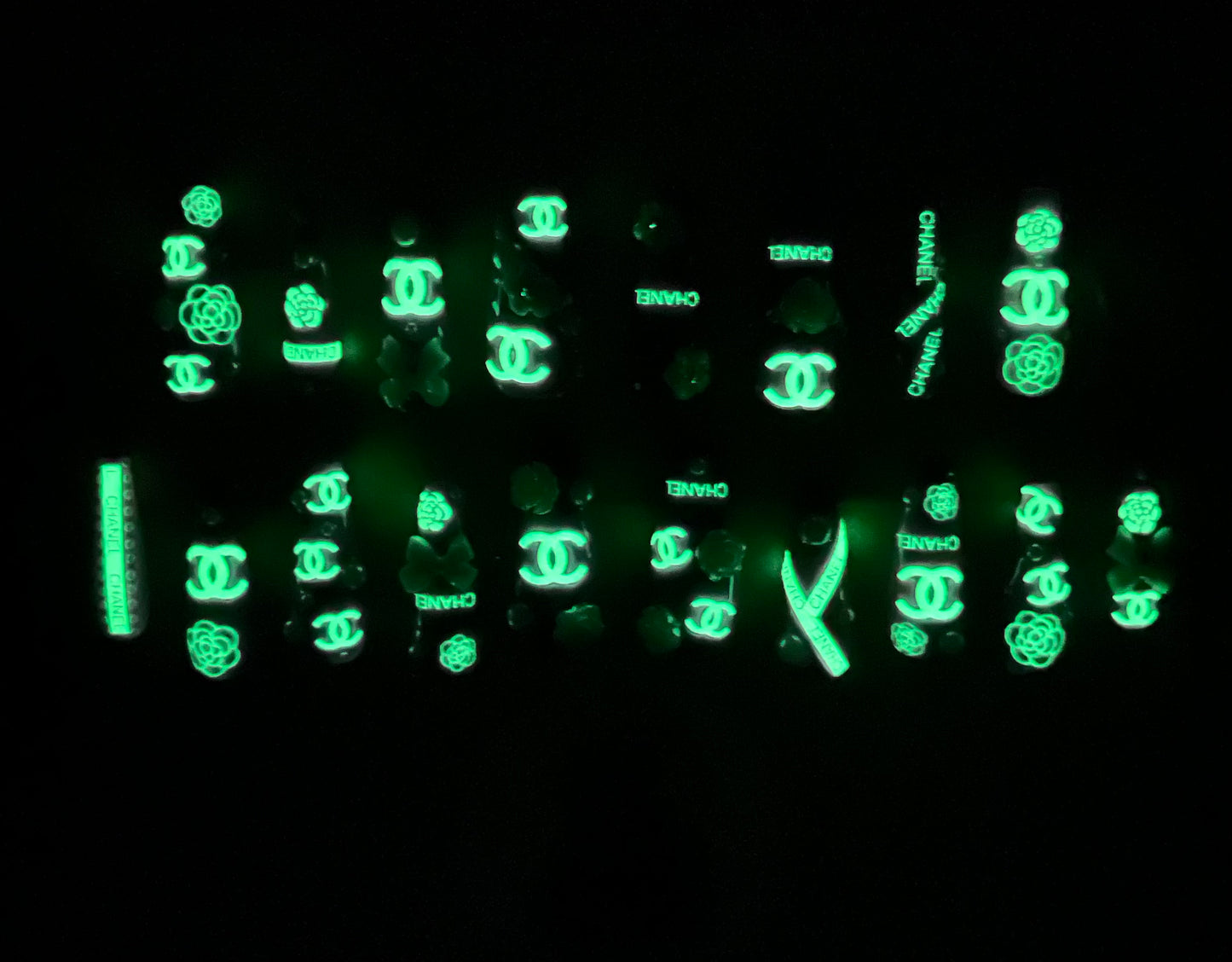 GITD Chanel Nails