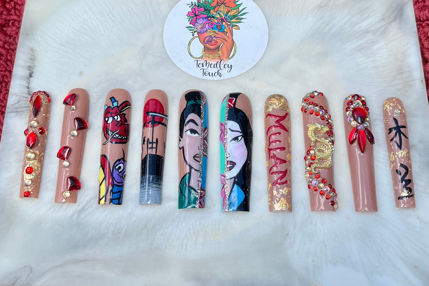 Mulan press on nails