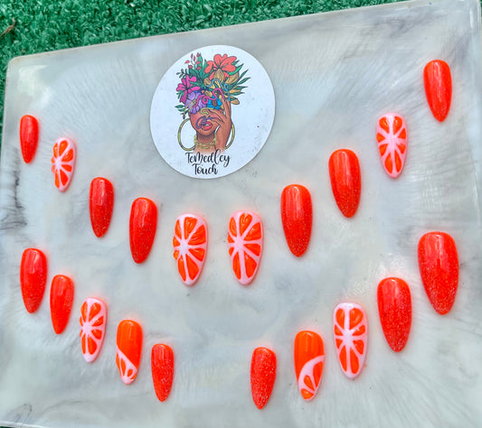 Tangerine Press On Nails