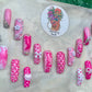 2XL curve Barbie press on nails