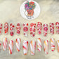 “All Lip” Marble Press On Nails