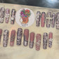 Chrome Zodiac Press On Nails