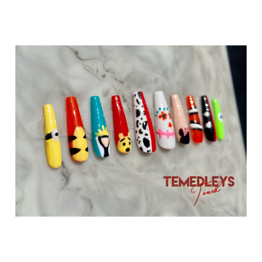 Cartoon press on nails