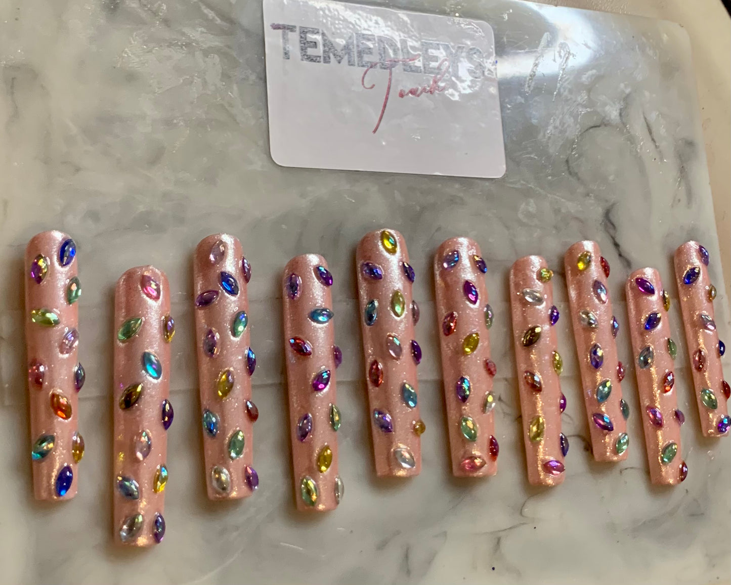 Birthday sprinkled press on nails