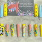 Bubble butterfly press on nails