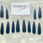 Black classic press on nails
