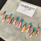 Colorful Chopsticks press on nails